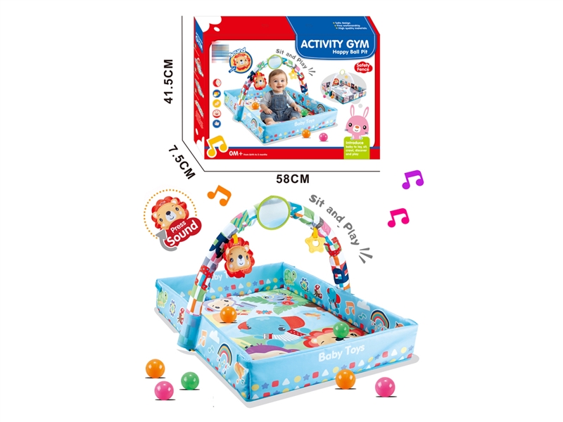 CRAWLING CARPET GYM W/MUSIC & 8PCS BALL - HP1230349