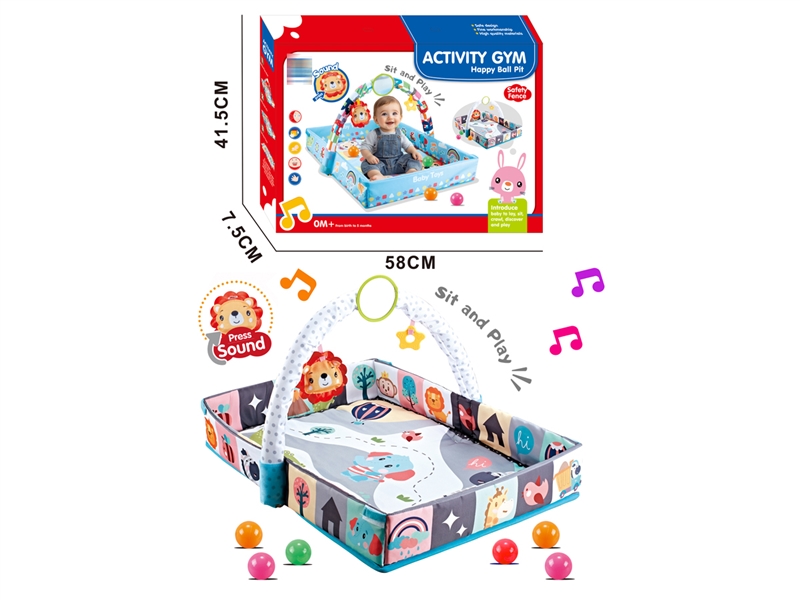CRAWLING CARPET GYM W/MUSIC & 8PCS BALL - HP1230357