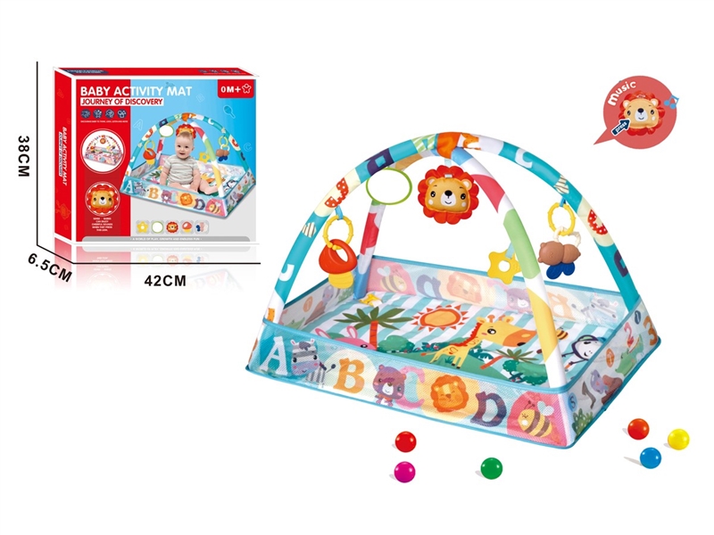 CRAWLING CARPET GYM W/MUSIC & BALL 8PCS - HP1230371