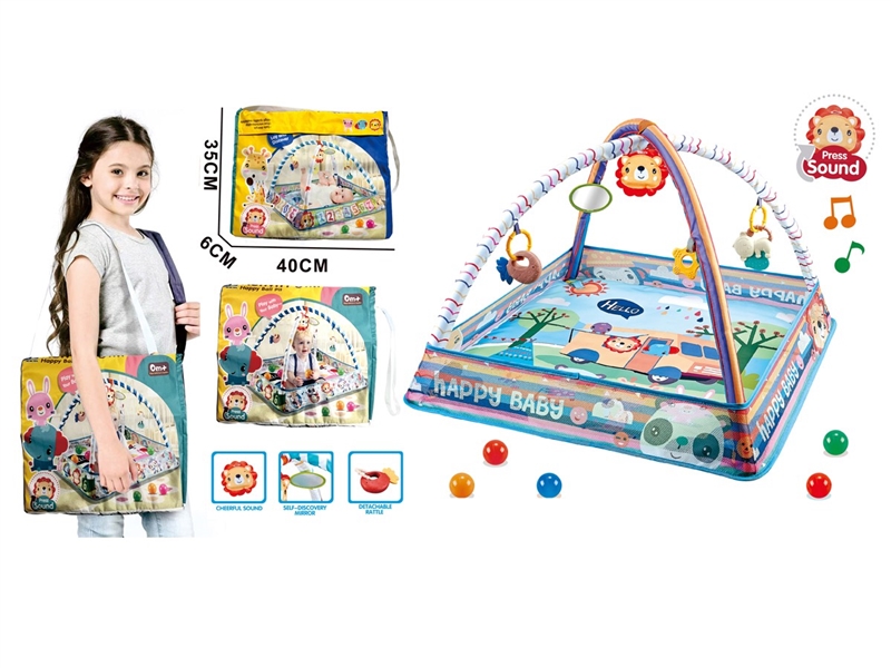 CRAWLING CARPET GYM W/BALL 8PCS - HP1230385