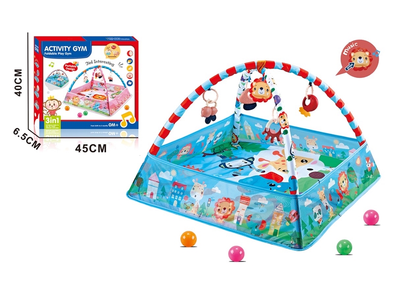 CRAWLING CARPET GYM W/MUSIC & BALL 8PCS - HP1230389