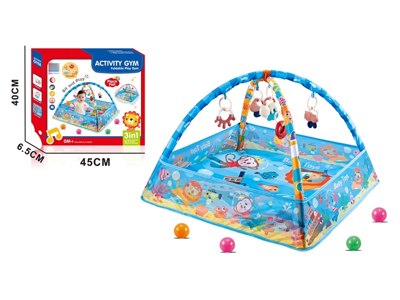 CRAWLING CARPET GYM W/BALL 8PCS - HP1230394