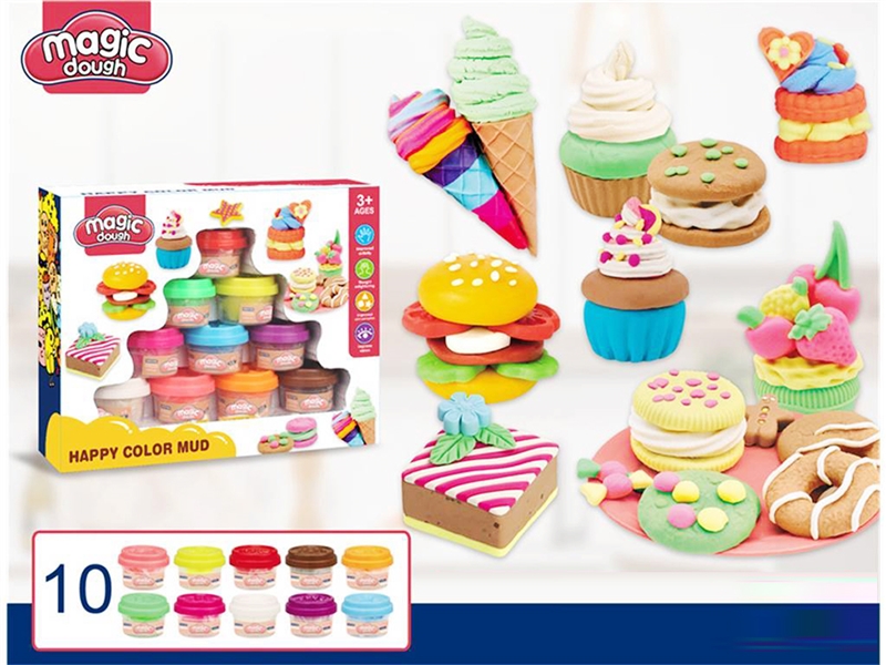 COLOR DOUGH (10 BOTTLES, 1 OZ/BOTTLE) - HP1232060