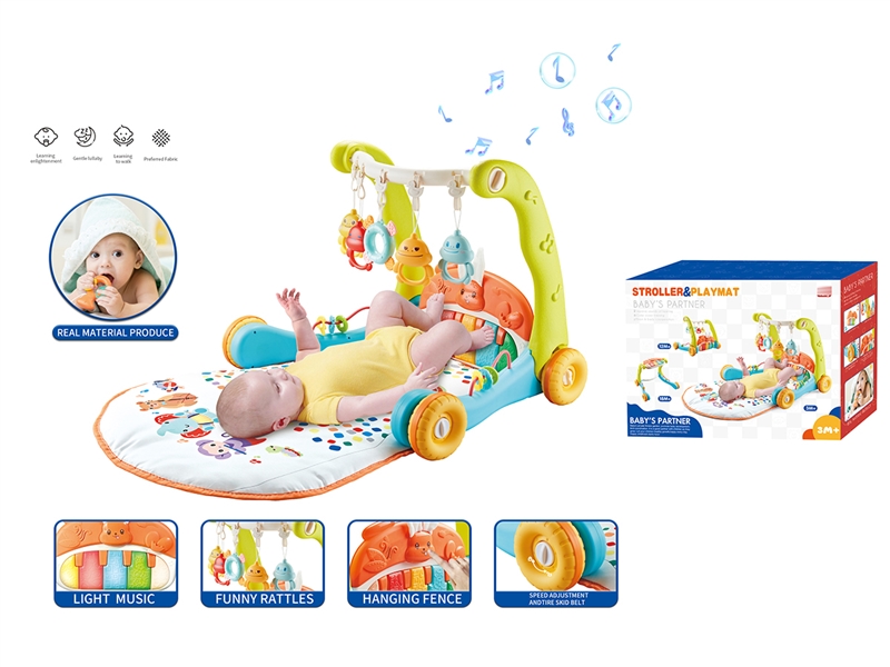 BABY STROLLER & PLAYMAT W/MUSIC,BLUE - HP1232950