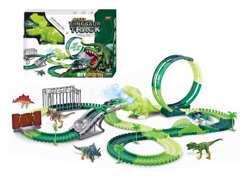 B/O RACE TRACK W/LIGHT & SPRAY 225PCS - HP1233161