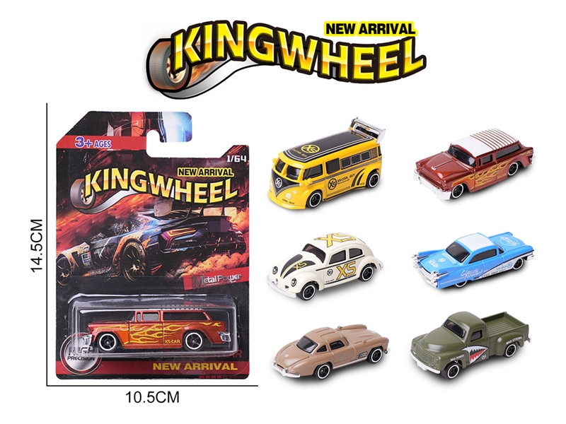 1:64 FREE WAY DIE-CAST CAR,6ASST - HP1233361