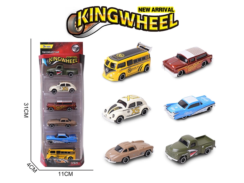 1:64 FREE WAY DIE-CAST CAR,6ASST - HP1233412