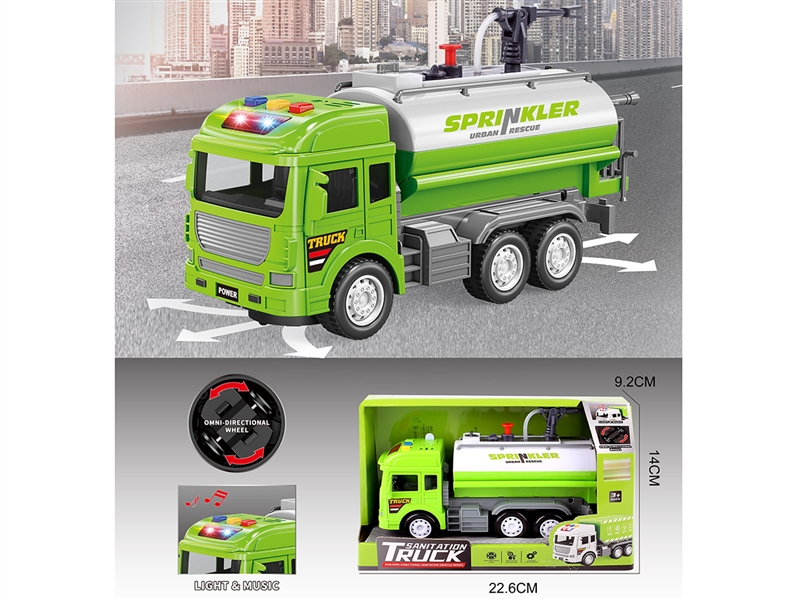 B/O BUMP & GO SANITATION TRUCK W/LIGHT & MUSIC - HP1233431
