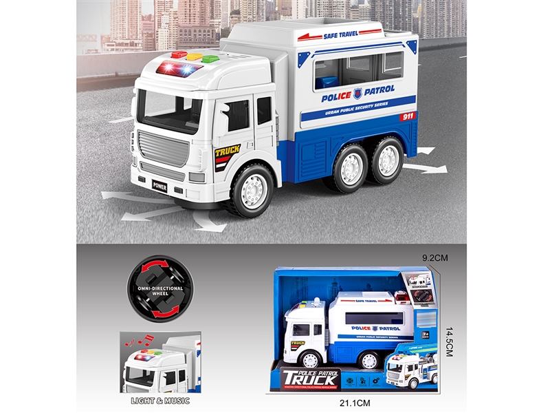 B/O BUMP & GO POLICE TRUCK W/LIGHT & MUSIC - HP1233433