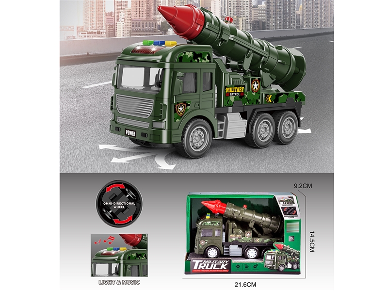 B/O BUMP & GO MILITARY TRUCK W/LIGHT & MUSIC - HP1233436