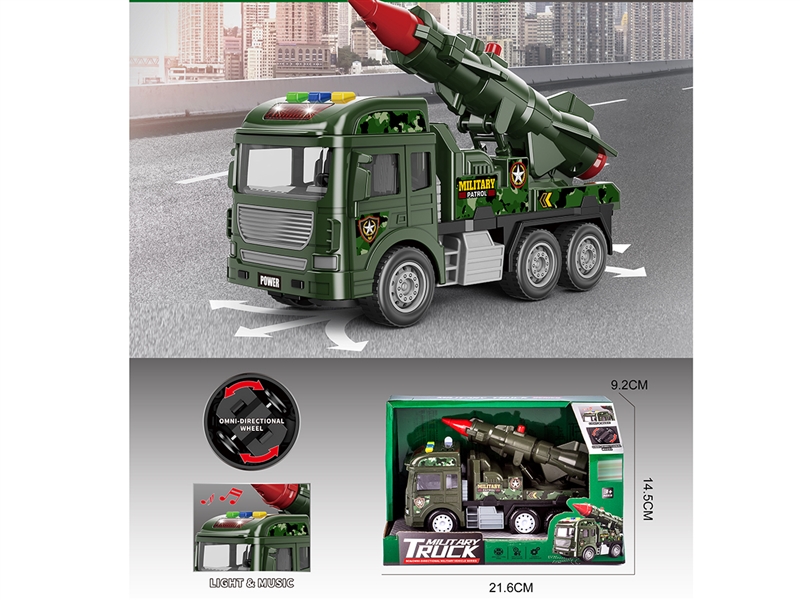 B/O BUMP & GO MILITARY TRUCK W/LIGHT & MUSIC - HP1233437