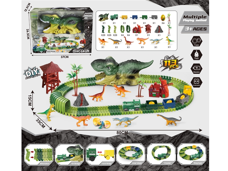 B/O DINOSAUR RACE TRACK 113PCS - HP1233450