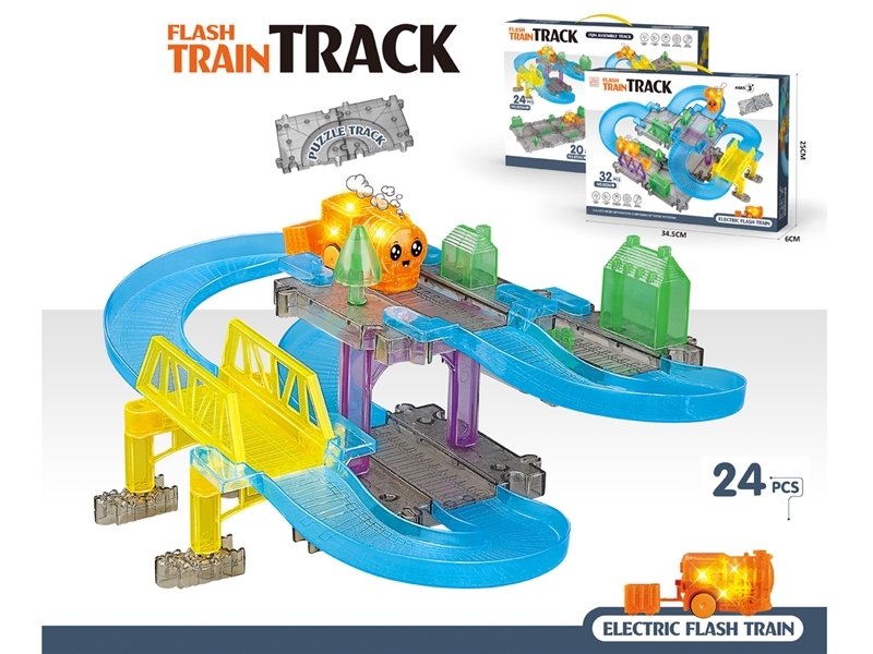 B/O RAIL TRAIN W/LIGHT 24PCS,2ASST - HP1233480