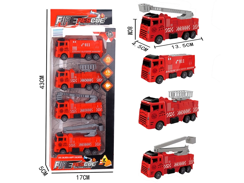 PULL BACK FIRE TRUCK SET - HP1234085