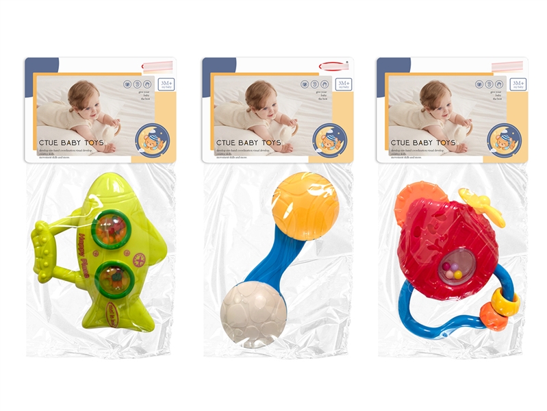 BABY RATTLE,3ASST - HP1234202