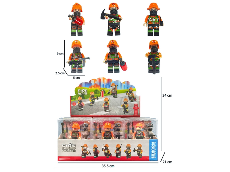 拼装积木人6款混装（12PCS/盒） - HP1234909