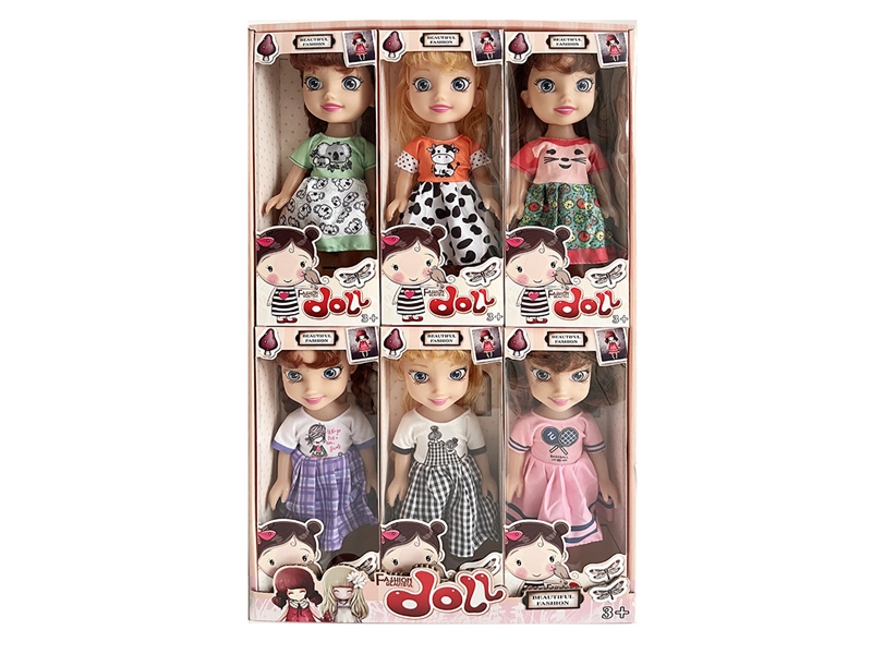 展示盒6只装10寸空身音乐3D眼时尚女孩（展示盒） - HP1235002