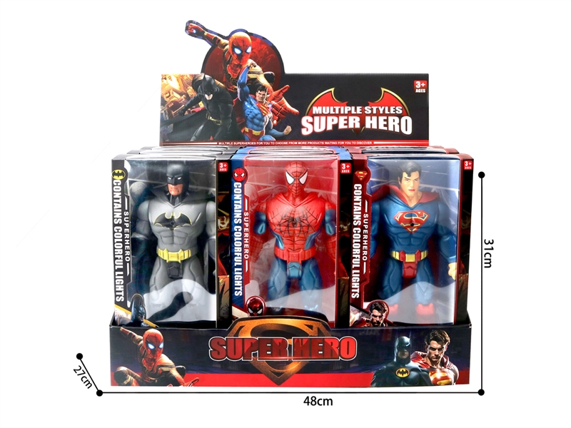 30CM THE AVENGERS W/LIGHT , 12PCS/DISPLAY BOX - HP1236206