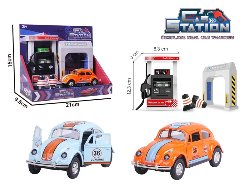 PETROL STATION W/SOUND & PULL BACK DIE-CAST CAR - HP1236213