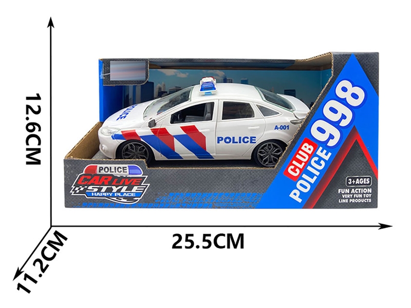 FRICTION POLICE CAR W/LIGHT & CAN OPEN THE DOOR - HP1237333