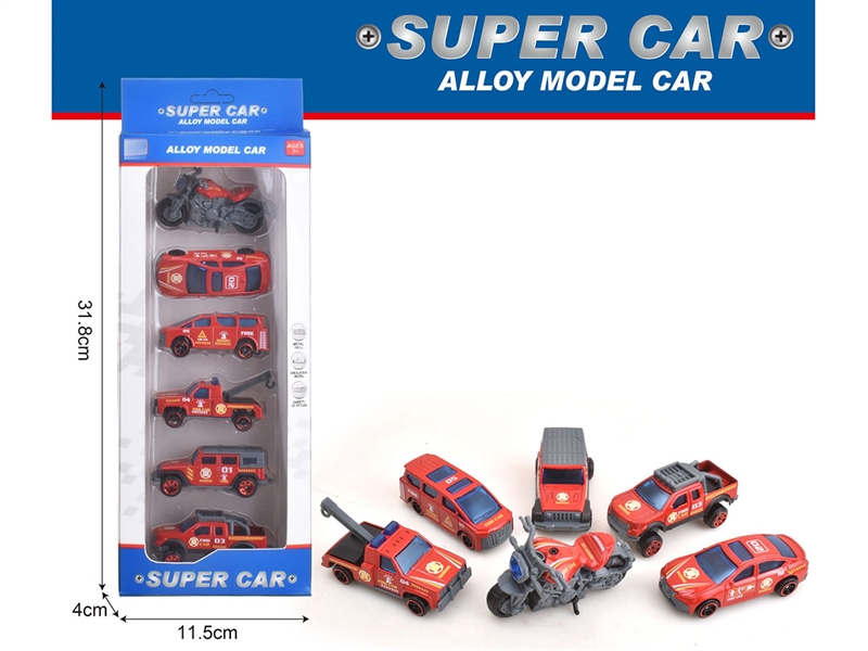 1:64 FREE WAY DIE-CAST FIRE CAR 6PCS - HP1238879