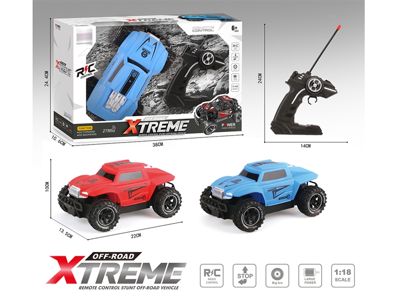 1:18 2-CHANNELS R/C CLIMBING CAR,2COLOURS(INCLUDED BATTERY) - HP1239681