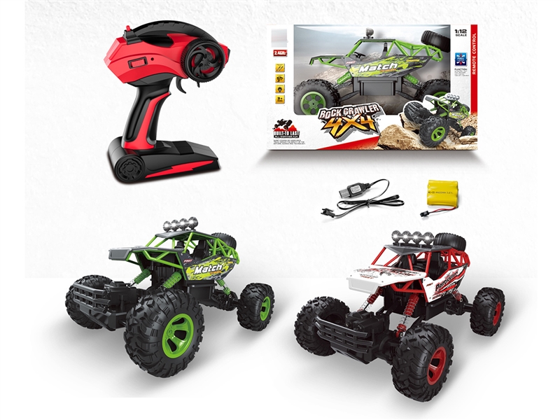 1:12 R/C CLIMBING CAR W/LIGHT,2COLOURS（INCLUDED BATTERY） - HP1239865