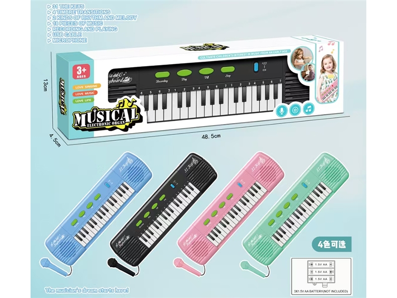 31-KEY ELECTRONIC ORGAN W/MICROPHONE - HP1240612