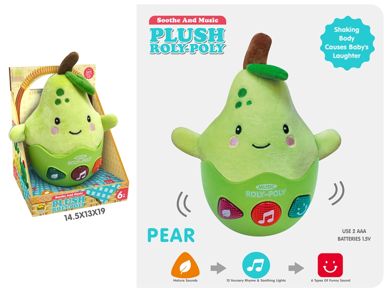 PLUSH SOOTHE PEAR W/LIGHT & MUSIC（NOT INCLUDED BATTERY） - HP1240628