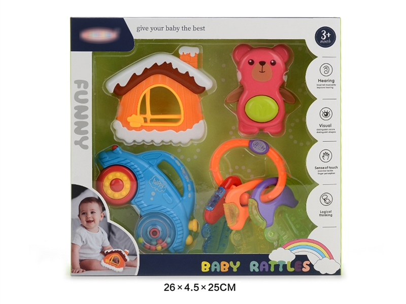 BABY RATTLE 4PCS - HP1240804