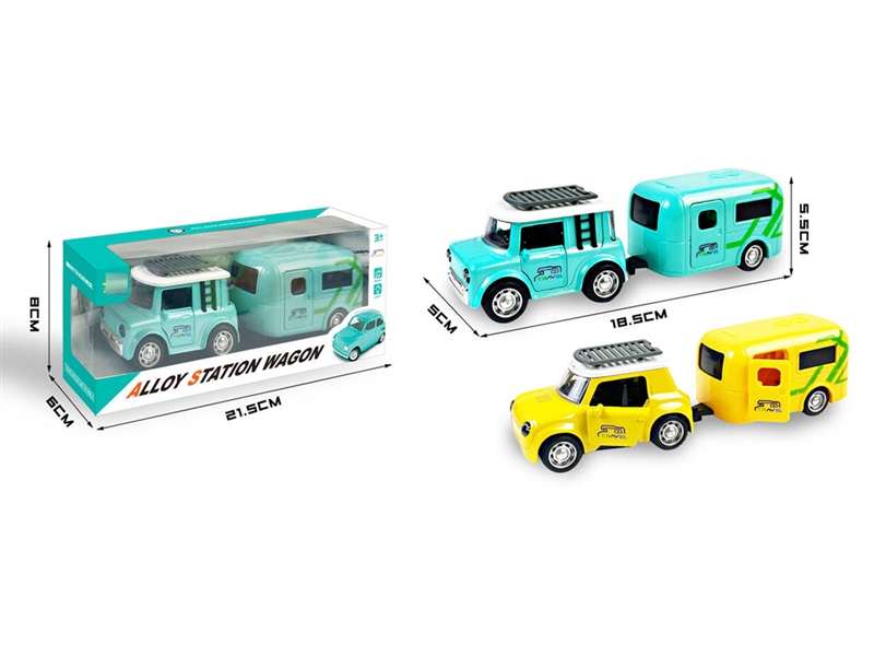 PULL BACK DIE-CAST CAR W/LIGHT & SOUND,2ASST - HP1240812