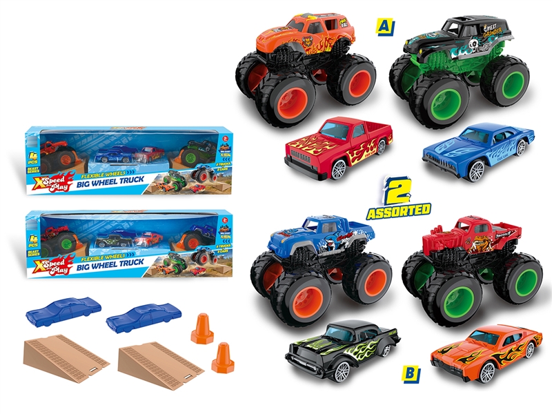 4 IN 1 FREE WAY CAR SET,2ASST - HP1240898