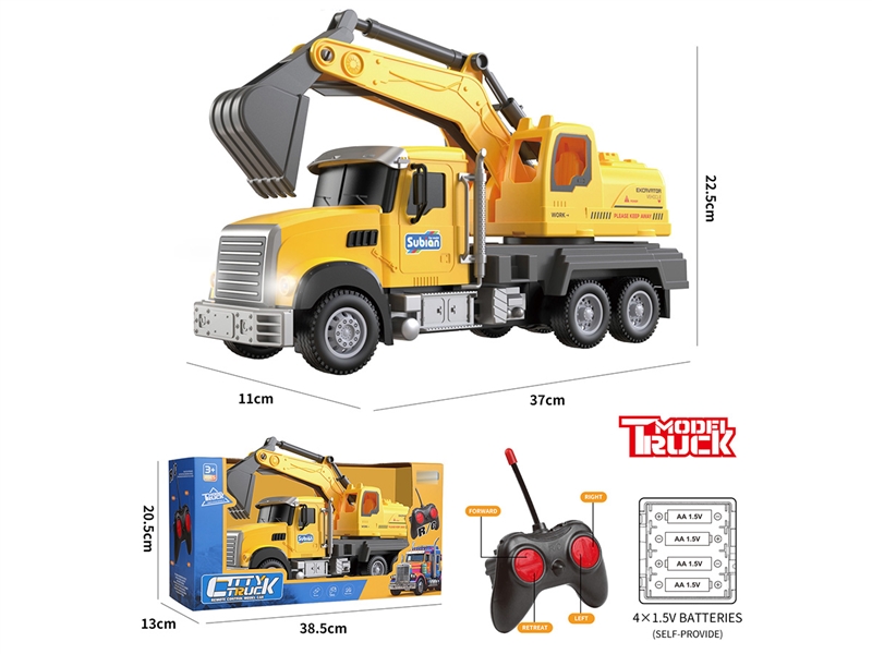 1:14 4-CHANNEL R/C CONSTRUCTION TRUCK W/LIGHT(NOT INCLUDED BATTERY） - HP1241044