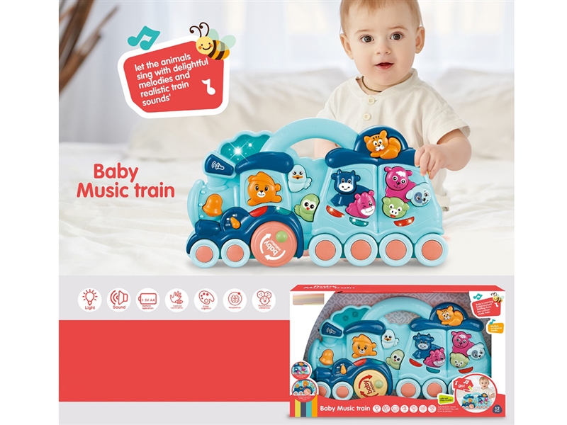 BABY MUSIC TRAIN W/LIGHT & MUSIC（NOT INCLUDED BATTERY） - HP1241171