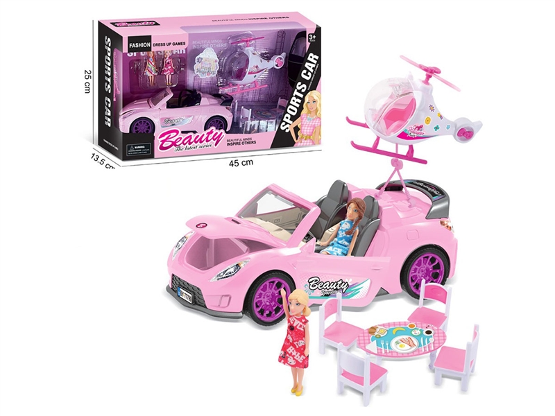 B/O CAR W/FASHION  DOLL & LIGHT & MUSIC & ACCESSORIES - HP1241929