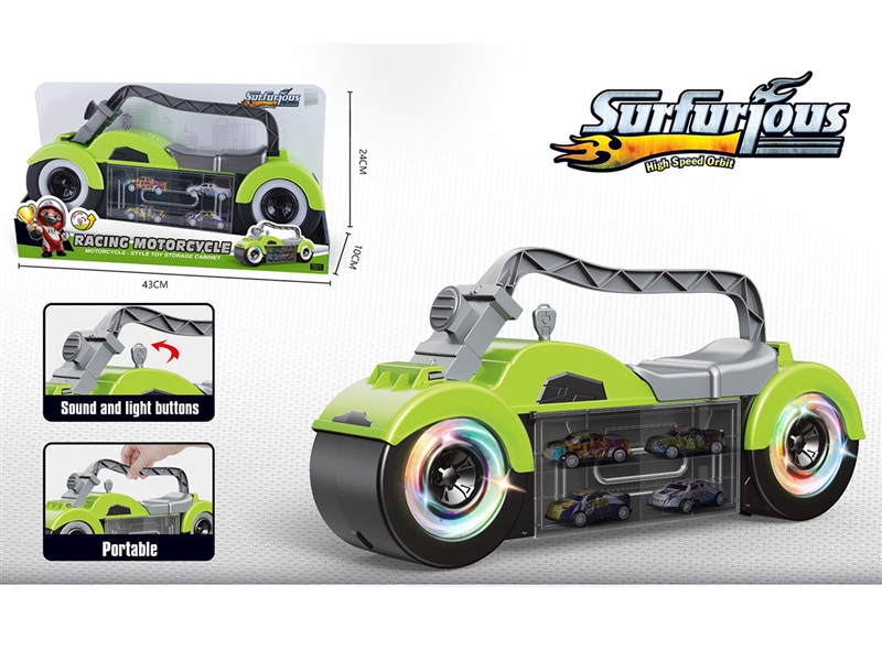 FREE WAY MOTORCYCLE CAR W/LIGHT & MUSIC FREE WAY CAR 4PCS - HP1241954