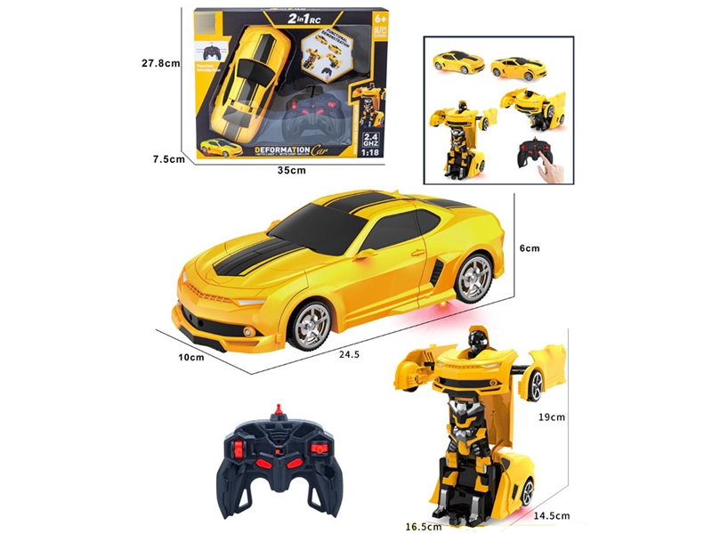1:18 R/C CAR W/ONE-CLICK TRANSFORMATION & LIGHT - HP1242432