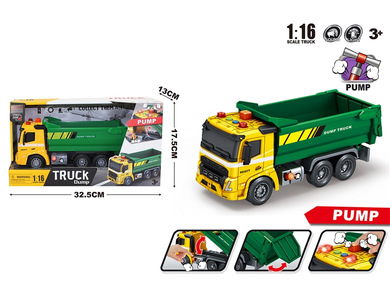 1:16 FRICTION CONSTRUCTION TRUCK W/LIGHT & SOUND - HP1242555