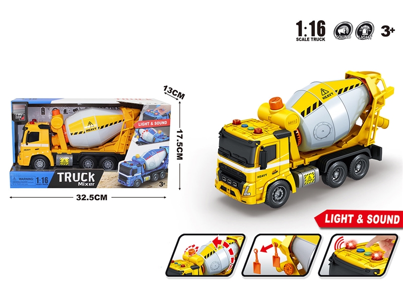 1:16 FRICTION CONSTRUCTION TRUCK W/LIGHT & SOUND - HP1242556