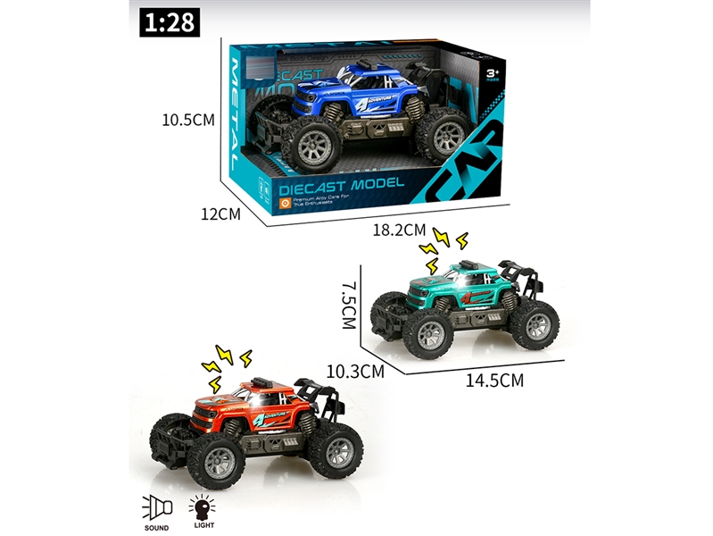 FRICTION DIE-CAST CAR W/LIGHT & MUSIC,3COLOURS - HP1242915