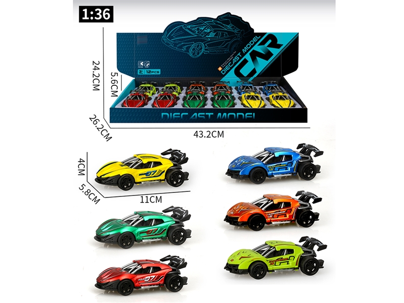 PULL BACK DIE-CAST CAR ,12PCS/DISPLAY BOX - HP1242947