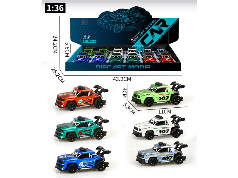 PULL BACK DIE-CAST CAR ,12PCS/DISPLAY BOX - HP1242948