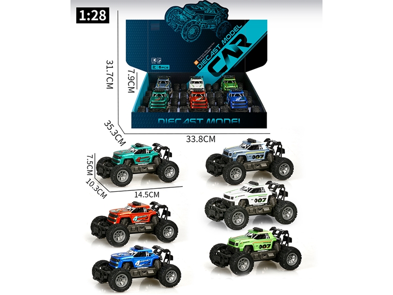 PULL BACK DIE-CAST CAR ,6PCS/DISPLAY BOX - HP1242950