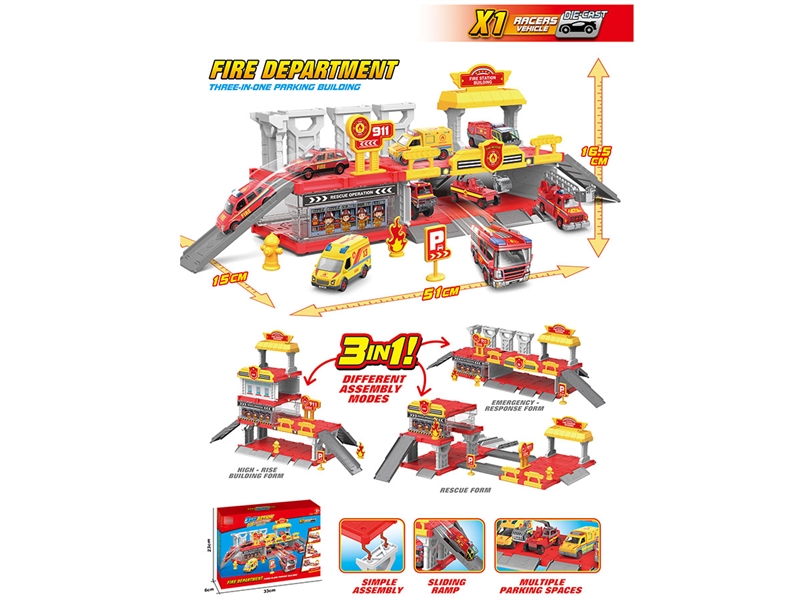 PARKING LOT W/FREE WAY DIE-CAST CAR 1PCS - HP1243409