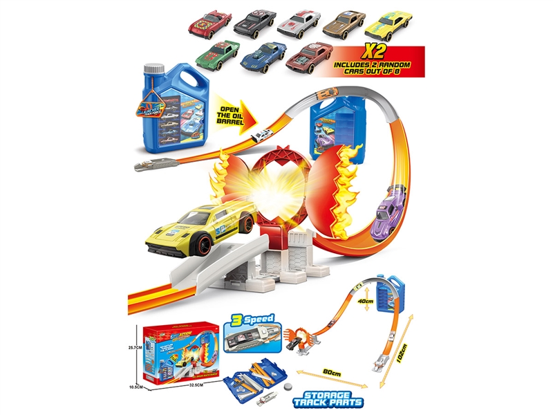 CATAPULT OIL DRUM RAIL CAR SET W/FREE WAY DIE-CAST CAR 2PCS - HP1243427