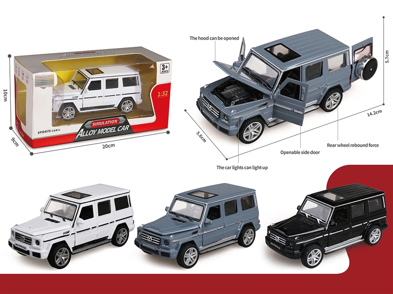 PULL BACK DIE-CAST CAR W/LIGHT & MUSIC ,3COLOURS - HP1243435