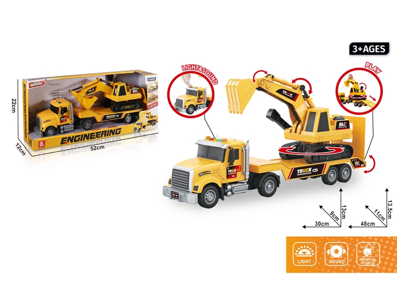 FRICTION TRUCK W/LIGHT & SOUND（INCLUDED BATTERY） - HP1243615