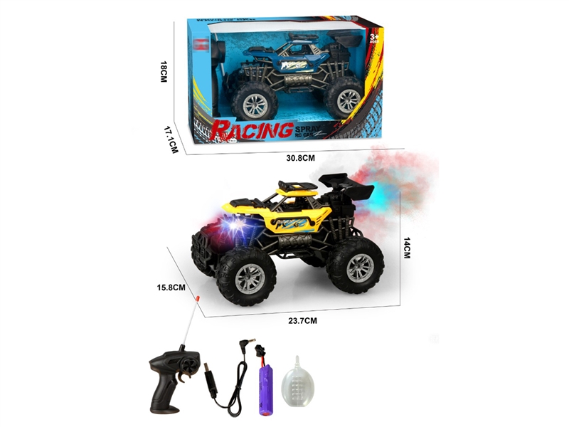 4-CHANNE R/C CAR  W/LIGHT & SPRAY（INCLUDED BATTERY）2COLORS - HP1243775