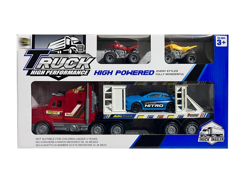 FRICTION TRAILER W/FREE WAY CAR - HP1243908