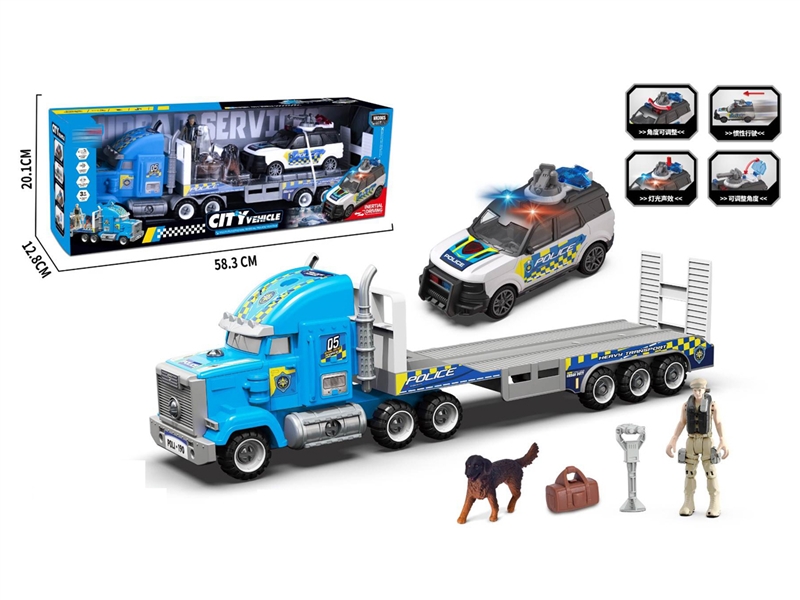 FRICTION TRUCK W/LIGHT & SOUND & FREE WAY CAR - HP1243986